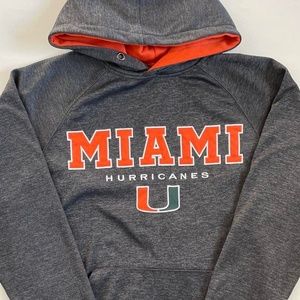 University of Miami Hurricanes Dri-Fit Athletic Workout Hoodie